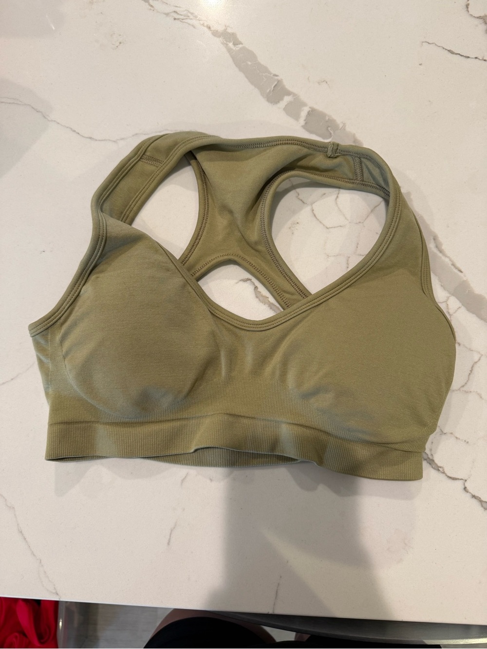 Alphalete Olive Green Racerback Sports Bra
